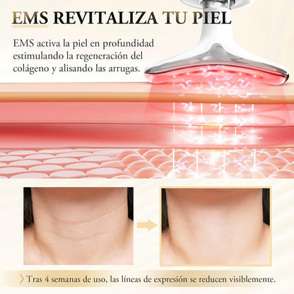 Lumilift: Masajeador Facial Lifting EMS con Limpieza LED