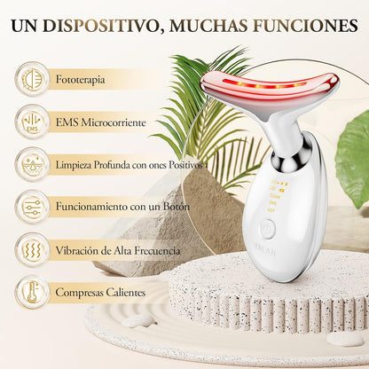 Lumilift: Masajeador Facial Lifting EMS con Limpieza LED