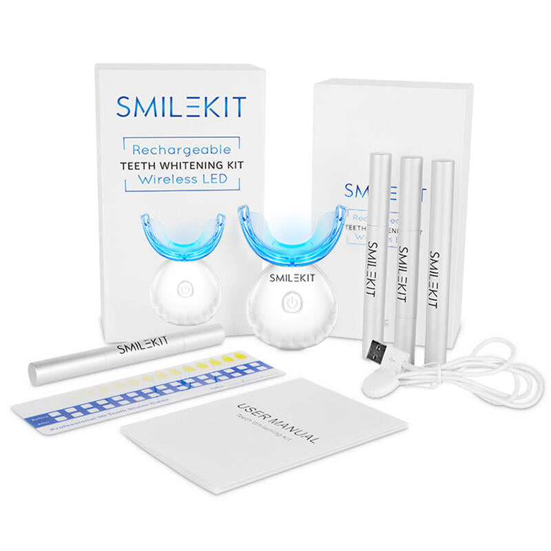 Kit de Blanqueamiento Dental Recargable con LED – Sonrisa Radiante en Casa